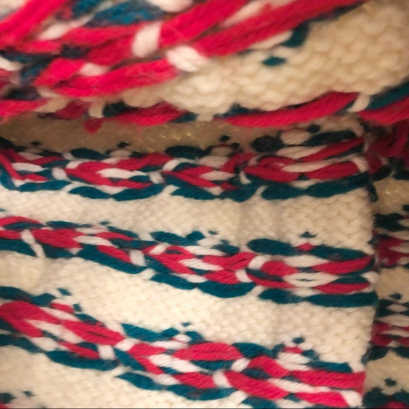 Vtg Hand Knit Christmas Nordic Southwestern Aztec Fisherman Grandpa Wool Sweater - Picture 12 of 12
